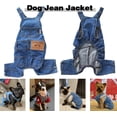 thumbnail image 4 of Camisas para perros Ropa Monos de mezclilla, Jeans para mascotas Ropa de mono, Chaqueta vaquera para cachorros Trajes de mono con tirantes, Pantalones azules cómodos de moda Ropa para perros, 4 of 7