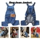 thumbnail image 4 of Camisas para perros, ropa, overoles de mezclilla, jeans para mascotas, monos, chaquetas de mezclilla para cachorros, disfraces, pantalones azules cómodos de moda para perros pequeños,, 4 of 7