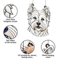 thumbnail image 3 of 89Bloom West Highland White Terrier Stained Glass Hologram Ornament, Dog Stained Glass Suncatcher Ornaments Home Decor, Dog Holographic Ornaments, 3 of 7
