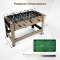 thumbnail image 3 of Gymax 2-in-1 Swivel Game Table 49'' Foosball Pool Billiards Combination Game Table Set, 3 of 10