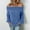 Blue, variant on Aoochasliy Womens Sweaters Clothes Pullover Cardigan Solid Long Sleeve One Shoulder Cardigan Tops