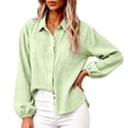 thumbnail image 4 of GigrtiJin Cotton Button Down Shirts for Womens Long Sleeve Collared Loose Blouses Dressy Casual Work Button up Shirts with Pockets, 4 of 7