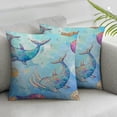 thumbnail image 3 of Watercolor Cute Unicorns Whales Decorative Pillow Cases Super Soft Throw Pillows Cover for Sofa Chair Bedroom, 3 of 7