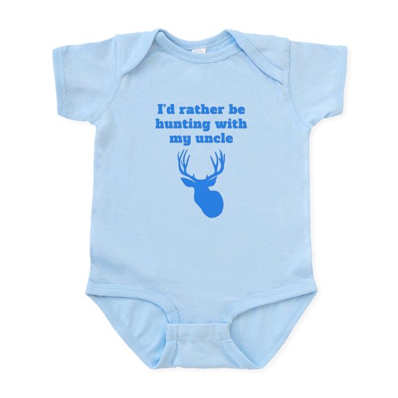CafePress - Id Rather Be Hunting With My Uncle Body Suit - Baby Light Bodysuit, Size Newborn - 24 Months