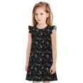 thumbnail image 1 of Fotbe Cute Skull Vestido de Dormir para Niñas de 3 a 10 Años, Mangas Cortas, Estilo Princesa, Pijama Camisón con Mangas Voladas-Medium, 1 of 6