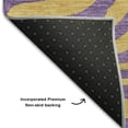 thumbnail image 5 of Addison Rugs Mayfield Premium Machine Washable Transitional Animal Print Purple Rectangle Rug, 9' x 12', 5 of 6