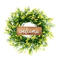 thumbnail image 6 of Lavender Welcome Wreath - Fragrant Artificial Floral Garland for Indoor Outdoor Home Decor, Front Door & Porch Hanging Accent, Durable Faux Lavender Wreath for Spring Ambiance, 20in, Yellow, 6 of 7