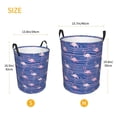 thumbnail image 5 of Balery Flamingo Round Laundry Basket with Handles Waterproof Freestanding Laundry Hamper for Clothes Toys in the Dorm and Family-, 5 of 8