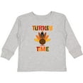 thumbnail image 3 of Inktastic Thanksgiving Turkey Time Boys or Girls Long Sleeve Toddler T-Shirt, 3 of 5