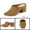 Brown, variant on Unique Bargains Women's Slides Chunky High Heels Slip on Pointed Toe Slide Mules Burgundy 8