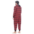 thumbnail image 4 of Ashford & Brooks Mens Flannel Hooded One Piece Pajama Union Jumpsuit, 4 of 5