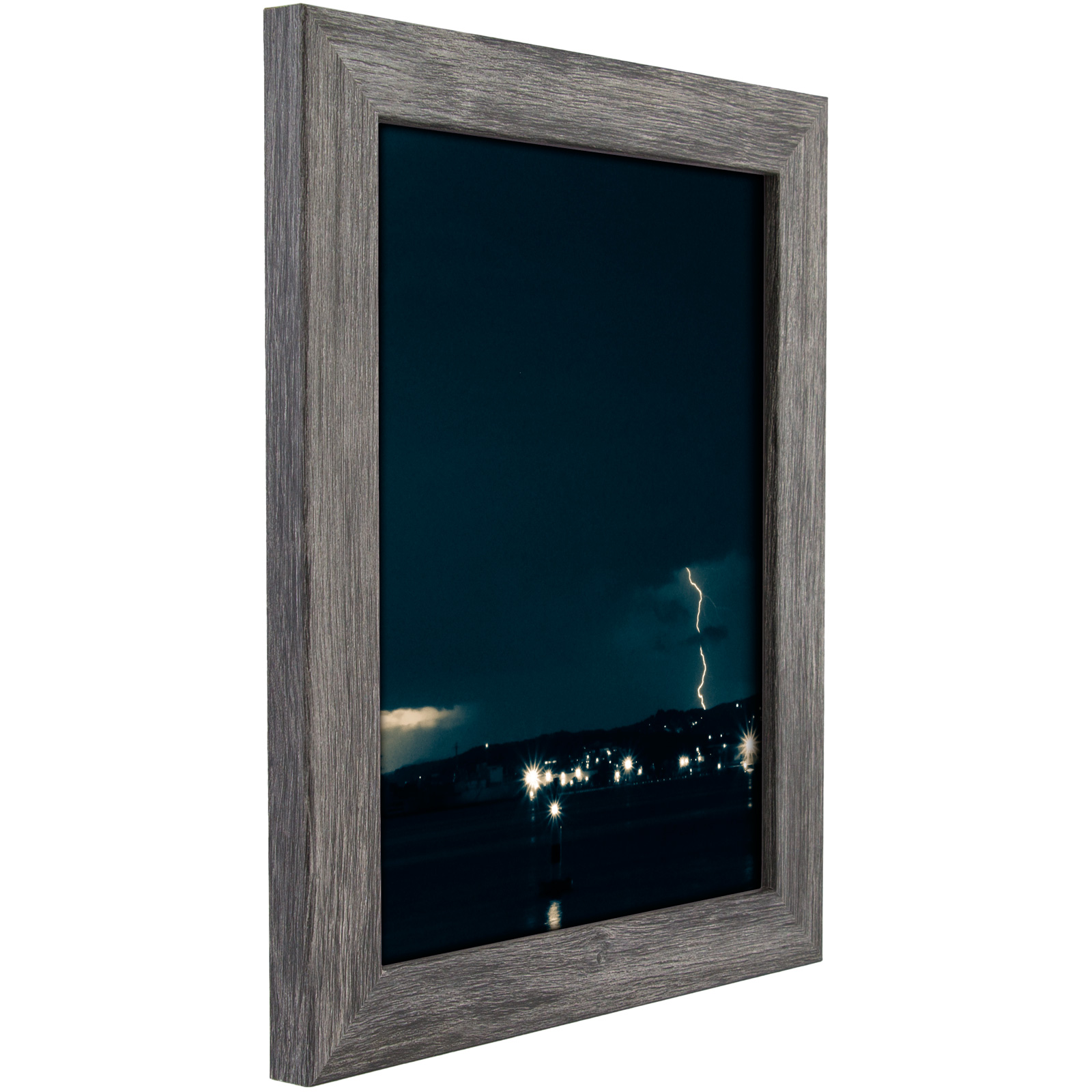 Craig Frames 26030 16x22 inch Gray Barnwood Picture Frame Matted for a  12x18 Photo