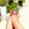thumbnail image 5 of Colorful Oval Cubic Zircon CZ Yellow Gold Plated Rainbow Ring Costume Jewellery, 5 of 9