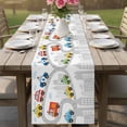 thumbnail image 4 of Childlike Fun Table Runner 36 Inches, Abstract Modern City Car Silhouette Watercolor Bed Runner Dresser Scarves Tabletop for Indoor Outdoor Parties/Ceremony/Banquet, 13"x 36", 4 of 9