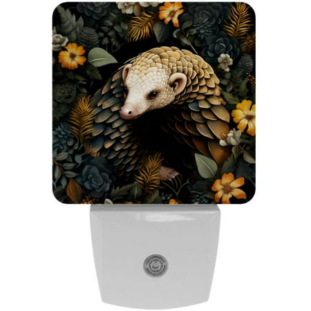 

Pangolin LED Square Night Light - Compact and Energy Efficient Illumination for Bedrooms and Bathrooms - Plug-in Wall Lamp with Auto Sensor