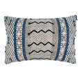 thumbnail image 2 of Fennco Styles Boho Rug Design Cotton Decorative Throw Pillow 16" W x 24" L - Blue Geometric Cushion for Home, Couch, Living Room, Office and Bedroom Decor, 2 of 6