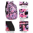 thumbnail image 3 of Mochila escolar JiaYou Girl con estampado geométrico de 35 litros, color negro de 5 a 20 años, 3 of 8