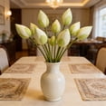 thumbnail image 4 of Artificial Lotus Buds Floral Stem Decorative Fake Lotus Plant, Realistic Vase Display Pond Decoration For Home Office Living Room Garden Wedding Photography Background Table Arrangement Use, 4 of 6