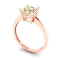 thumbnail image 2 of Clara Pucci 14K Rose Gold 2ct Morganite Solitaire Ring for Women, 2 of 7