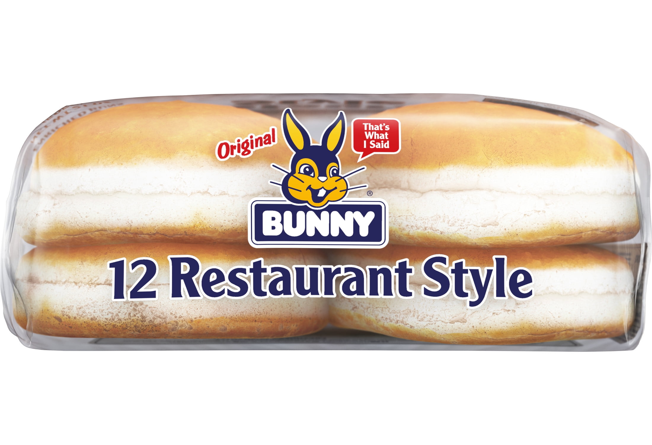 Bunny White Restaurant Style Burger Buns, Large, 12 Count, 21 oz