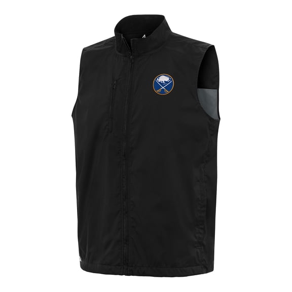 Men's Antigua Black Buffalo Sabres Brisk Full-Zip Vest