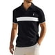 thumbnail image 1 of Blusa y camisa de manga corta con cuello vuelto para hombre, de verano, de color liso, con solapa, informal, de manga corta, 1 of 6