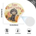 thumbnail image 4 of Ryvnso Thanksgiving Pumpkin Dog Round Plate Mats Dining Table Placemat Set of 6 for Holiday Decoration, 4 of 7
