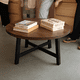 thumbnail image 3 of Industrial brown round coffee mesa para the center, 3 of 7