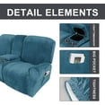 TOPCHANCES Loveseat Recliner Cover, Couch Slipcover for Double Recliner
