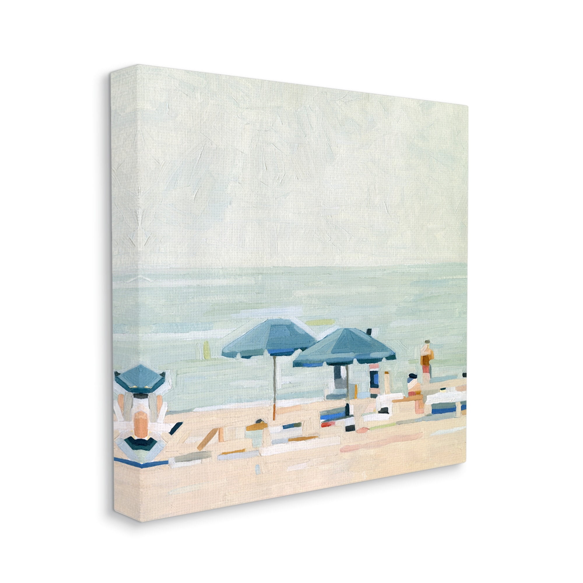 Stupell Industries Modern Summer Coast Beach Day Coastal Painting Gallery Wrapped Canvas Print Wall Art