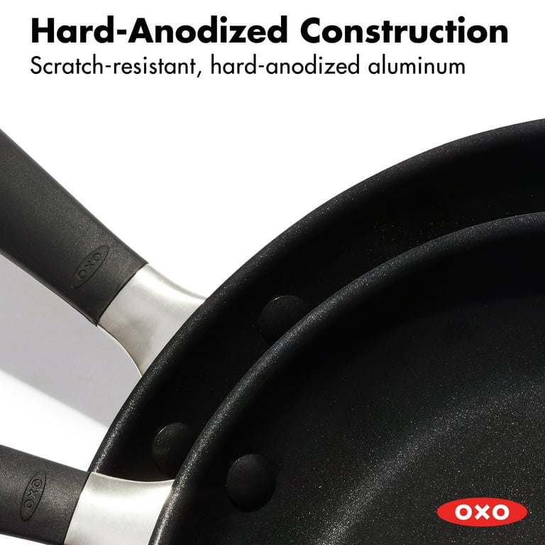 OXO Hard Anodized Nonstick Cookware, 2 Piece Fry pan set, 8 and 10 Skillet  