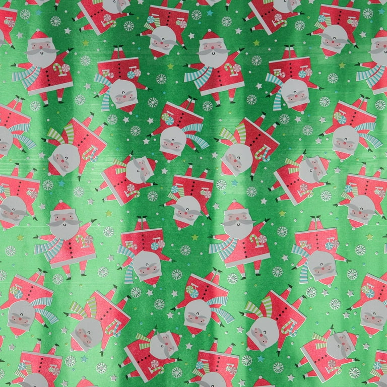 Jam Paper Christmas Wrapping Paper Gift Wrapper 100 Sq ft Holographic Merry Set 4 Pack