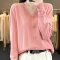 thumbnail image 2 of UAMVSH Fall Sweaters for Women Long Sleeve V Neck Tops Casual Lightweight Knit Pullover Sweater Shirts, 2 of 3