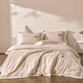 thumbnail image 6 of DONGTIAN New Solid Color Class a Lanjing Tencel Embroidery Four-Piece Bedding Ice Silk Quilt Cover, 6 of 6