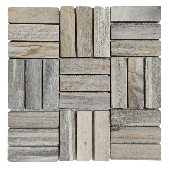 CNK Tile Petrified Wood Weave Stone Mosaic Tile