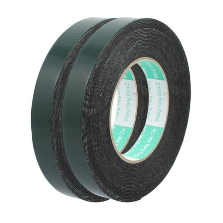 2pcs 10M x 20mm x 1mm Dual-side Adhesive Shockproof Sponge Foam Tape Green