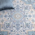 thumbnail image 6 of SAFAVIEH Tucson Luvina Oriental Machine Washable Area Rug, Light Blue/Blue, 8' x 8' Round, 6 of 11