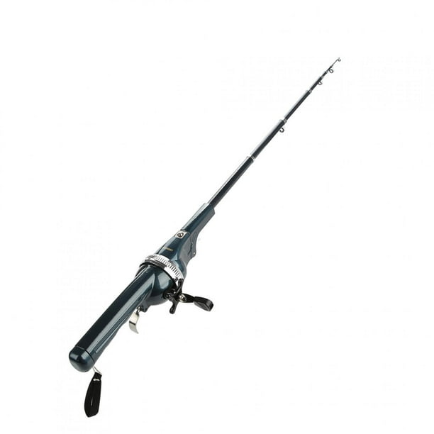 Qiilu Fishing Rod,Lightweight Plastic Folding Integrated Fishing Rod and  Enclosed Reel Tackle Accessory, Fishing Accessory