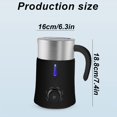 thumbnail image 3 of Charlodey Home Milk Frother Quiet Plastic Milk Steamer for Heating and Frothing Milk for Coffee Lattes and More Home and kitchen Black, 1 bubbler, 3 of 5