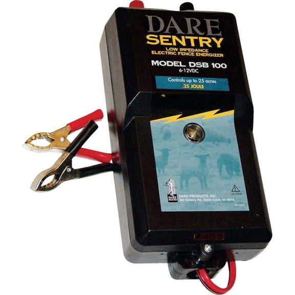 Dare Products DSB 100 Sentry Series Electric Fence Energizer- 0.25 Joule Output