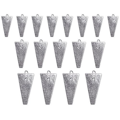 South Bend Pyramid Sinker Weights Bundle, 82 Ounce Sinkers, 53 Ounce
