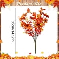 thumbnail image 3 of Artificial Fall Decorations, Harvest Autumn Faux Floral Stem Branches, Eucalyptus Bouquet with Violet Flower for Vase Arrangement, Silk Flowers Plants Bouquets for Home Indoor Table Fireplace, 14.17", 3 of 6