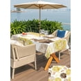 thumbnail image 4 of Outdoor Tablecloth with Umbrella Hole and Zipper, Yellow Ombre Spring Floral Rectangle Table Cloth 60x120 Inch Waterproof Tablecloth, Summer Botanical Flowers Picnic Table Cover for Patio Camping, 4 of 7