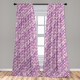 thumbnail image 5 of Ambesonne Geometric Curtains, Contemporary Triangle Art, Pair of 28"x84", Pale Purple Rose Mauve, 5 of 5