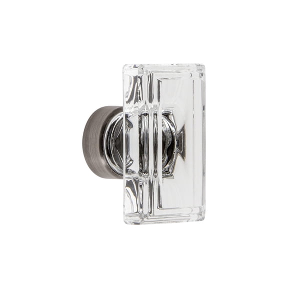 Grandeur Carr-Crys-Knob-Lg Carre Luxury 1-3/4” Lead Free Crystal Rectangular Emerald Cut