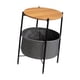 thumbnail image 4 of Mesa auxiliar redonda, mesa de centro, mesa de bebidas minimalista, mesita de noche pequeña, mesa auxiliar para espacios pequeños, sofá, oficina en Gris oscuro, 4 of 8