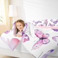 thumbnail image 4 of Manfei Purple Splatter Ink Bedding Sets Twin with Comforter,Butterfly Duvet Insert,Girls Butterflies Comforter Sets Twin Size For Girls,Ultra Soft Bedroom Decor Reversible,2pcs, 4 of 8