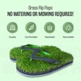 thumbnail image 6 of Grass Flip Flops Synthetic Grass Slippers Comfort Non Slip Sandals for Men/Women/Kids - Black/Green Large, 6 of 7