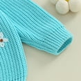 thumbnail image 5 of Okbabeha Baby Girl Floral Sweater Toddler Sweaters Long Sleeve Knit Sweater Crewneck Sweatshirt Newborn Infant Fall, 5 of 7
