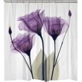 thumbnail image 1 of Cortinas de ducha a prueba de moho, cortina de baño impermeable, cortina de ducha de poliéster morado, cortina de baño de tela lavable a máquina con ganchos para baño 180 x 180 cm, 1 of 1